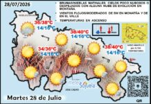 El tiempo de hoy en La Rioja. 28/07/2026. Comienza la escalada Mapa del tiempo en La Rioja. Meteosojuela