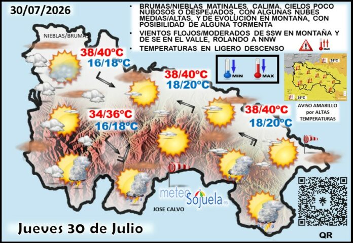 Mapa del tiempo en La Rioja. Meteosojuela Mapa del tiempo en La Rioja. Meteosojuela