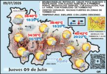 El tiempo de hoy en La Rioja. 09/07/2026. Más de lo mismo Mapa del tiempo en La Rioja. Meteosojuela