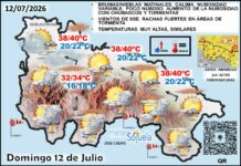 El tiempo de hoy en La Rioja. 12/07/2026. Bochorno y tormentas Mapa del tiempo en La Rioja. Meteosojuela