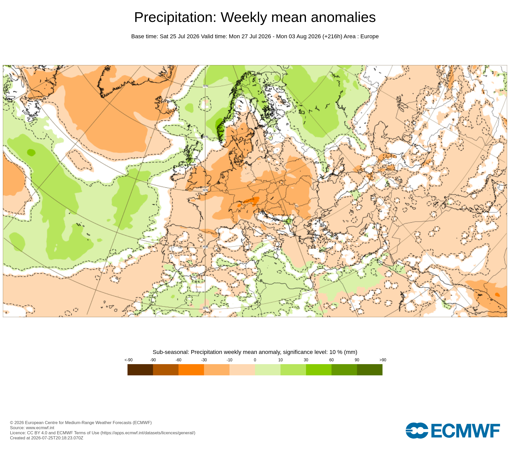 Modelos de Precipitación Julio 4ªsemana ECMWF .Meteosojuela La Rioja