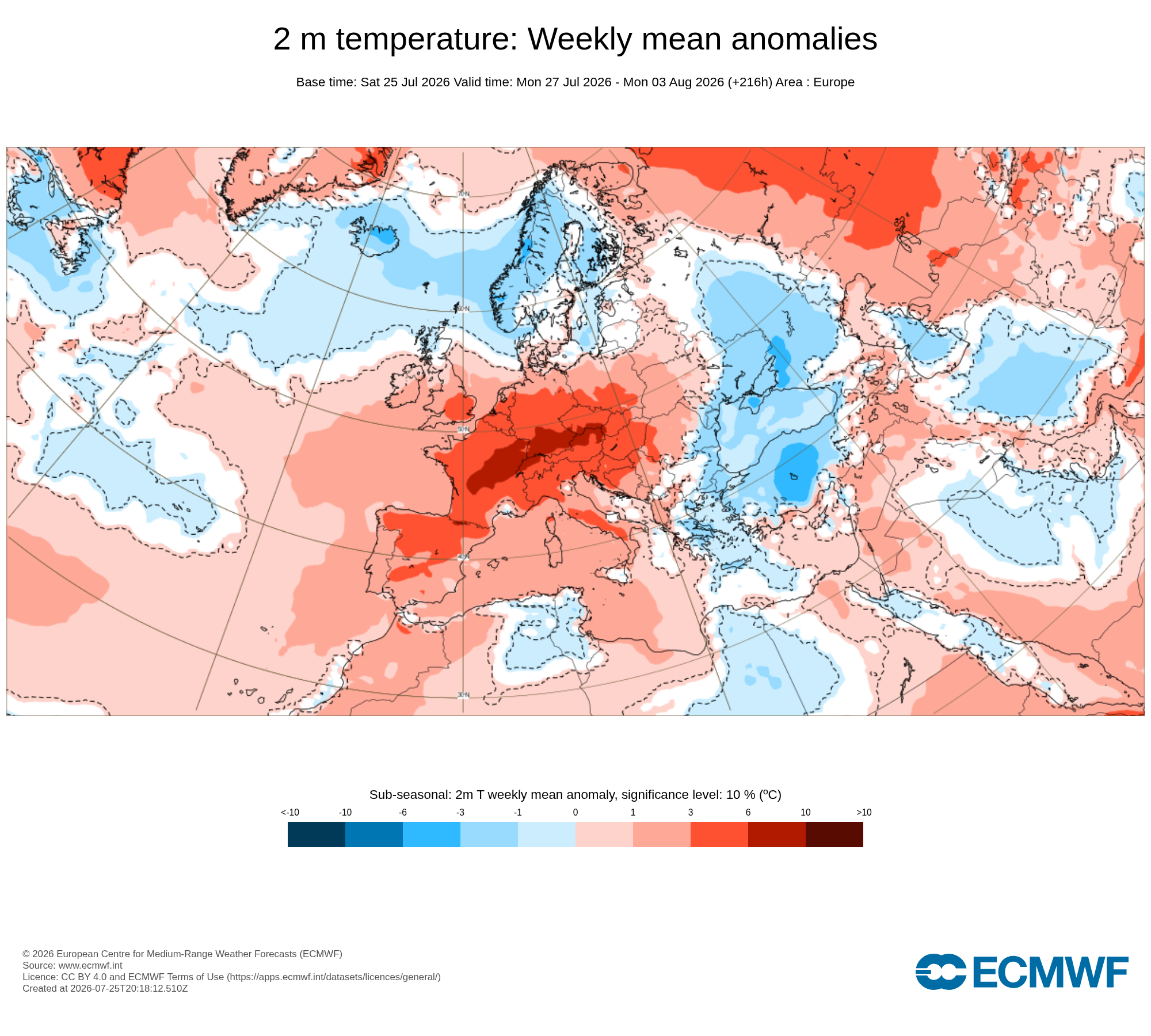 Modelos de Temperaturas Julio 4ªsemana ECMWF .Meteosojuela La Rioja
