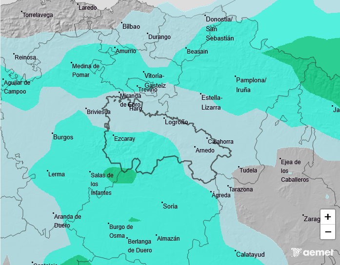Precipitación Media según AEMET 10