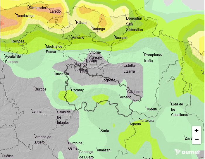 Probabilidad de precipitación según AEMET 01