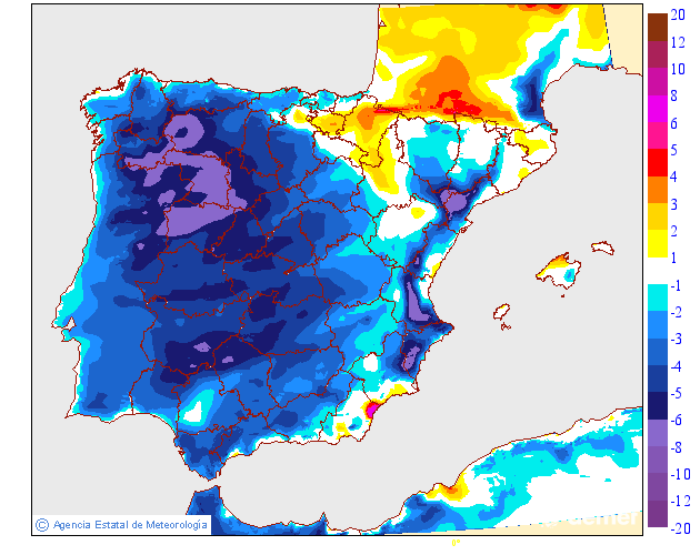 Variación de temperaturas máximas AEMET 24 Meteosojuela