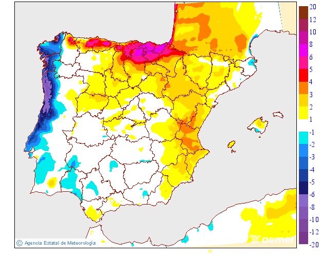 Variación de temperaturas máximas AEMET Meteosojuela 06