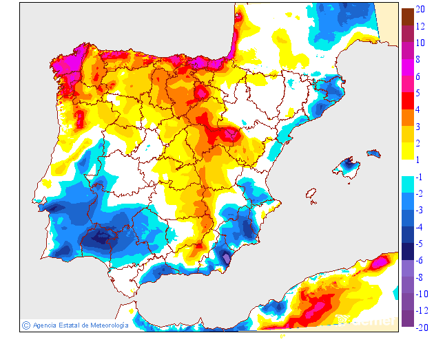 Variación de temperaturas máximas AEMET Meteosojuela 11