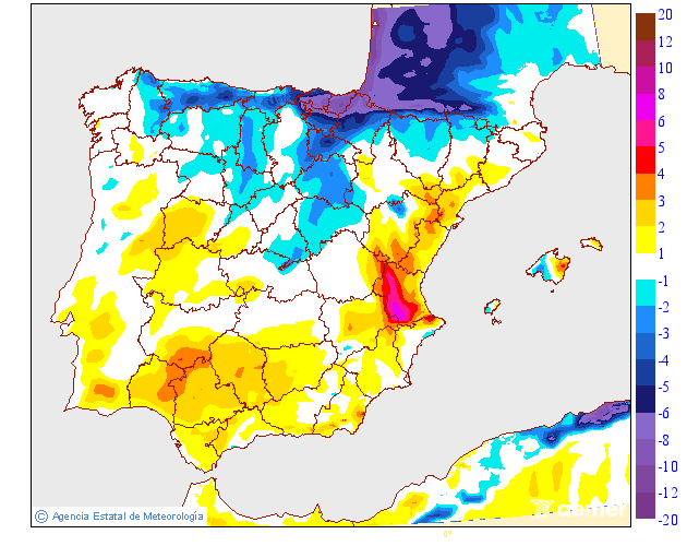 Variación de temperaturas máximas AEMET Meteosojuela 13