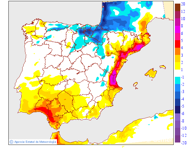 Variación de temperaturas máximas AEMET Meteosojuela 15