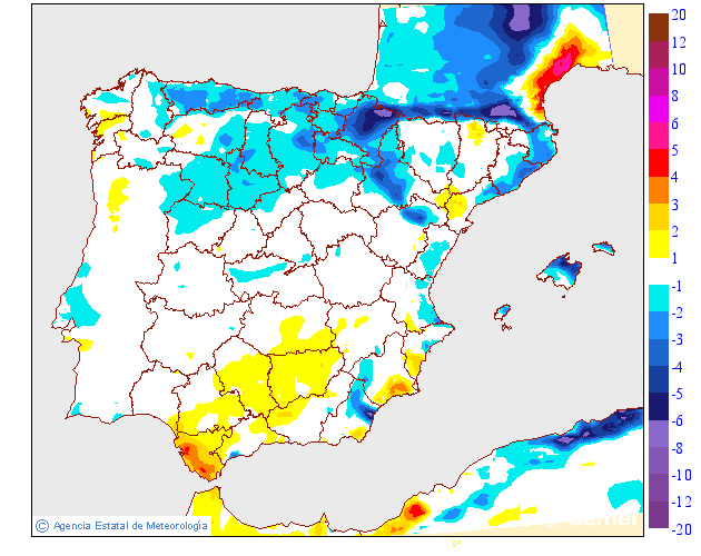 Variación de temperaturas máximas AEMET Meteosojuela 17