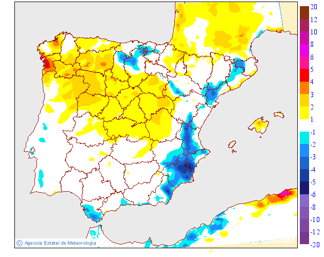 Variación de temperaturas máximas AEMET Meteosojuela 18
