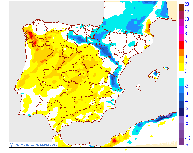 Variación de temperaturas máximas AEMET Meteosojuela 21
