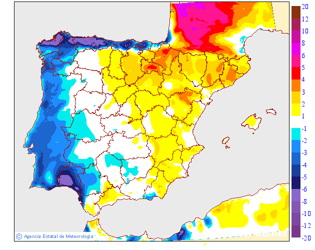 Variación de temperaturas máximas AEMET Meteosojuela 29
