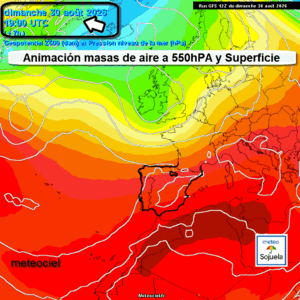 3Animación Masas de aire 500hPa y Superficie. Meteosojuela