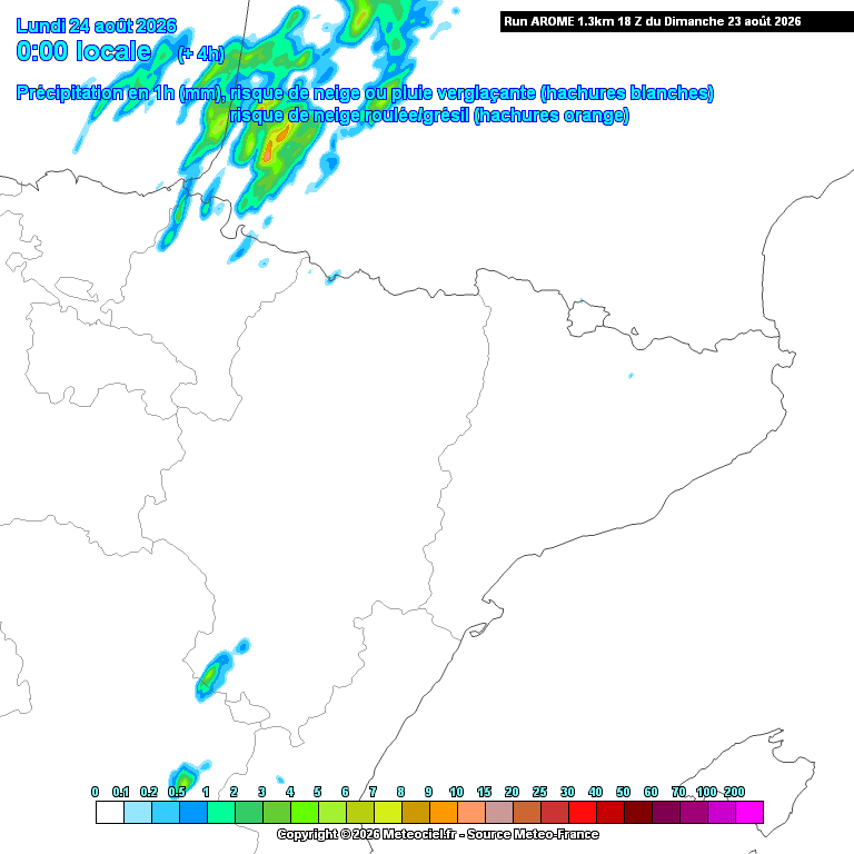 Animación evolución de las precipitaciones previstas en La Rioja