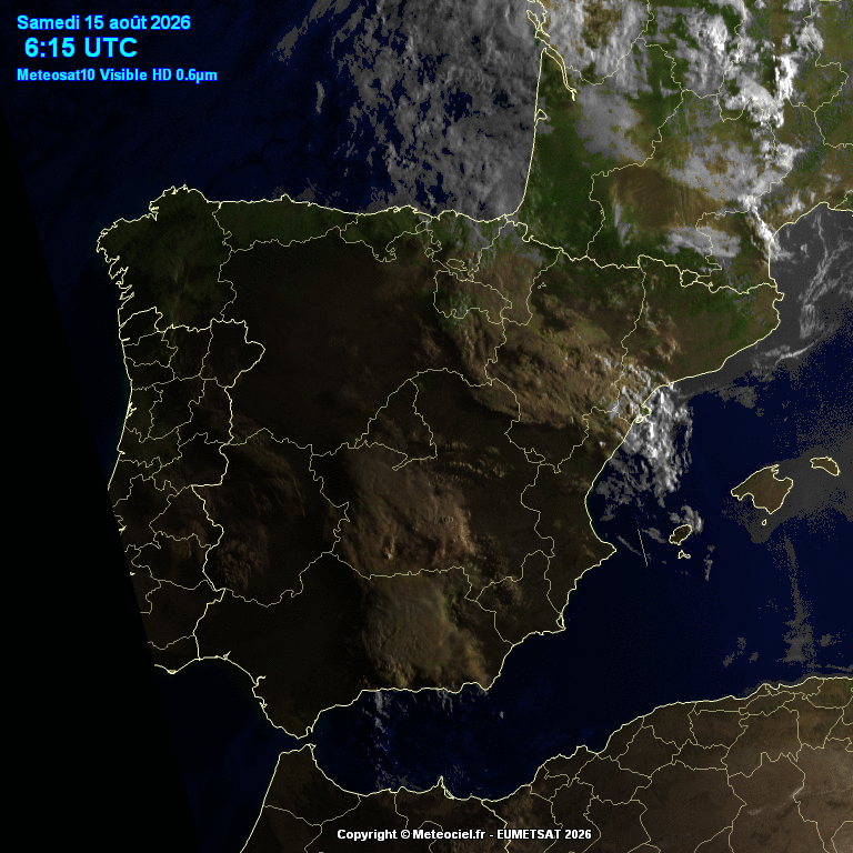 Animación imágenes satélite Meteosat. Inestabilidad y tormentas