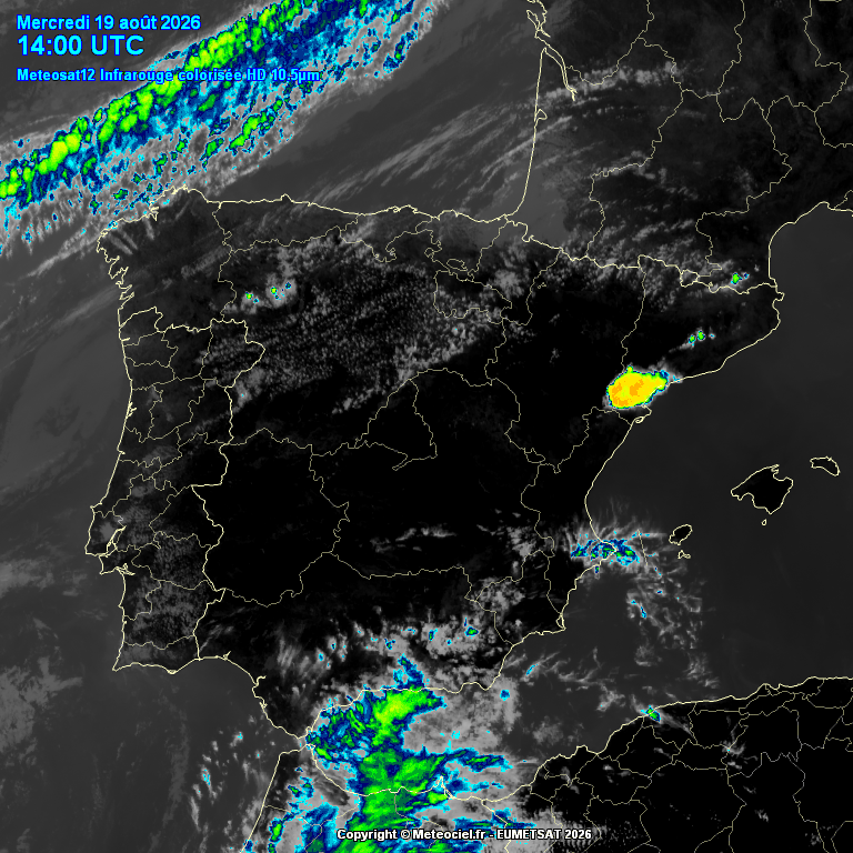 Animación imágenes satélite Meteosat. Tormentas