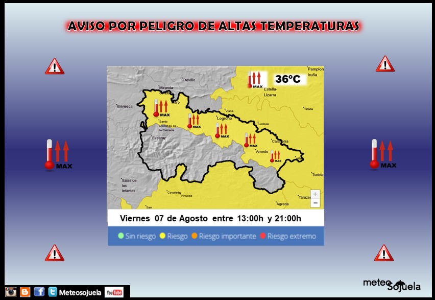 Aviso Amarillo por Altas Temperaturas AEMET