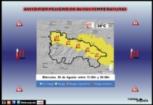 Aviso Amarillo por Altas Temperaturas en la Ribera. Miércoles 26 de Agosto Aviso Amarillo por Altas Temperaturas en la Ribera AEMET