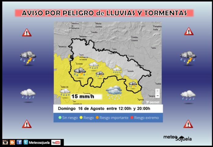 Aviso Amarillo por Lluvias y Tormentas en la Ibérica Aviso Amarillo por Lluvias y Tormentas en la Ibérica