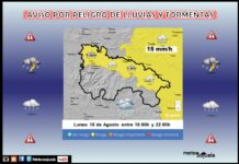 Avisos Amarillos por Lluvias ,Tormentas y Altas Temperaturas. 10, 11 y 12 de Agosto Aviso Amarillo por Lluvias y tormentas