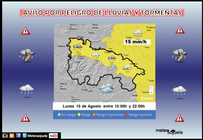 Aviso Amarillo por Lluvias y tormentas Aviso Amarillo por Lluvias y tormentas