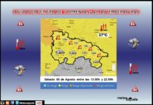 Avisos Amarillos por Tormentas y Altas Temperaturas Sábado 08 de Agosto Aviso Amarillo por Tormentas y Altas Temperaturas 08 AEMET