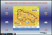 Avisos Naranjas por Lluvias y Tormentas. Sábado 15 de Agosto Avisos Naranjas por Lluvias y Tormentas . AEMET