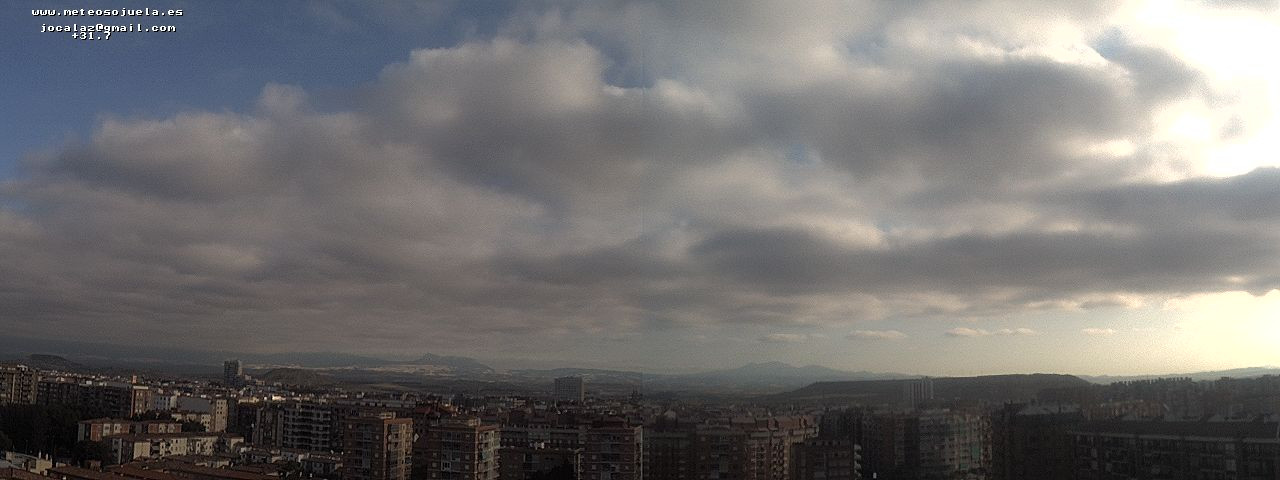 Imagen WEBCAM Logroño Nubes bajas con NW