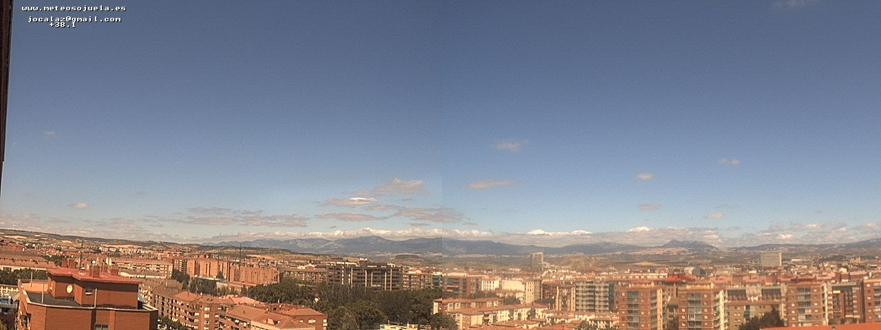 Imagen WEBCAM Logroño Poco nuboso con algunas nubes bajas por vientos de NW