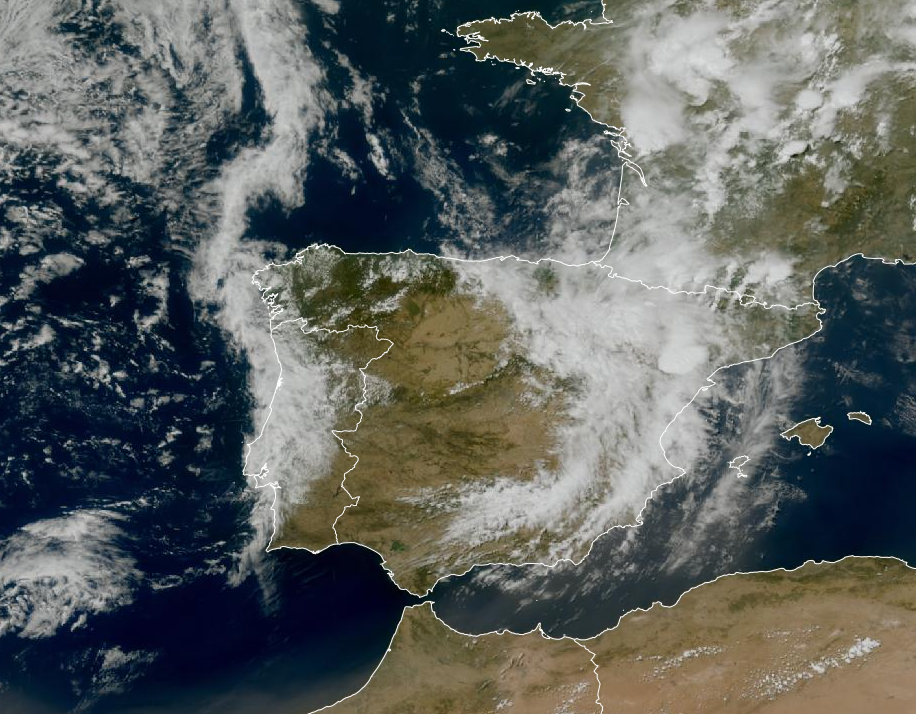 Imagen de satélite. Línea de inestabilidad