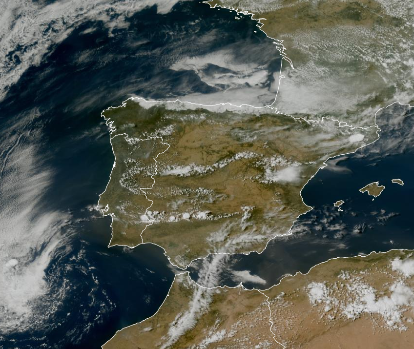 Imagen de satélite. Nubosidad Variable