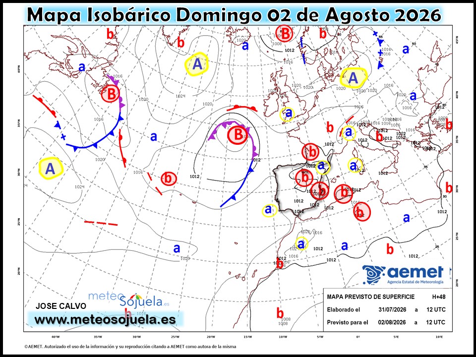 Mapa Isobárico La Rioja. Meteosojuela