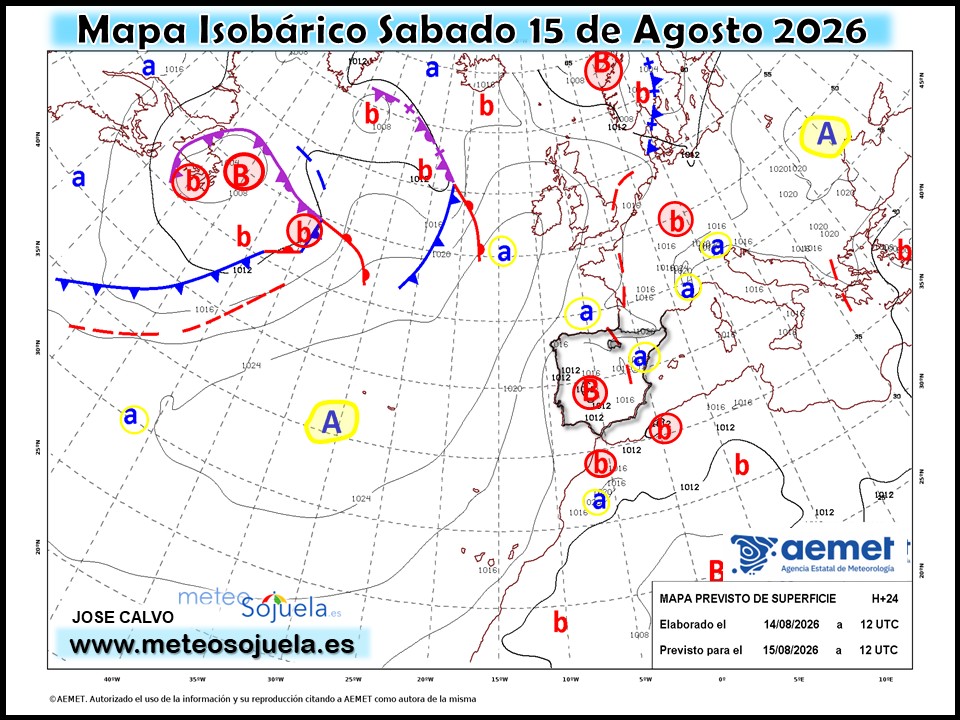 Mapa Isobárico La Rioja. Meteosojuela