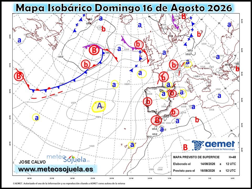 Mapa Isobárico La Rioja. Meteosojuela