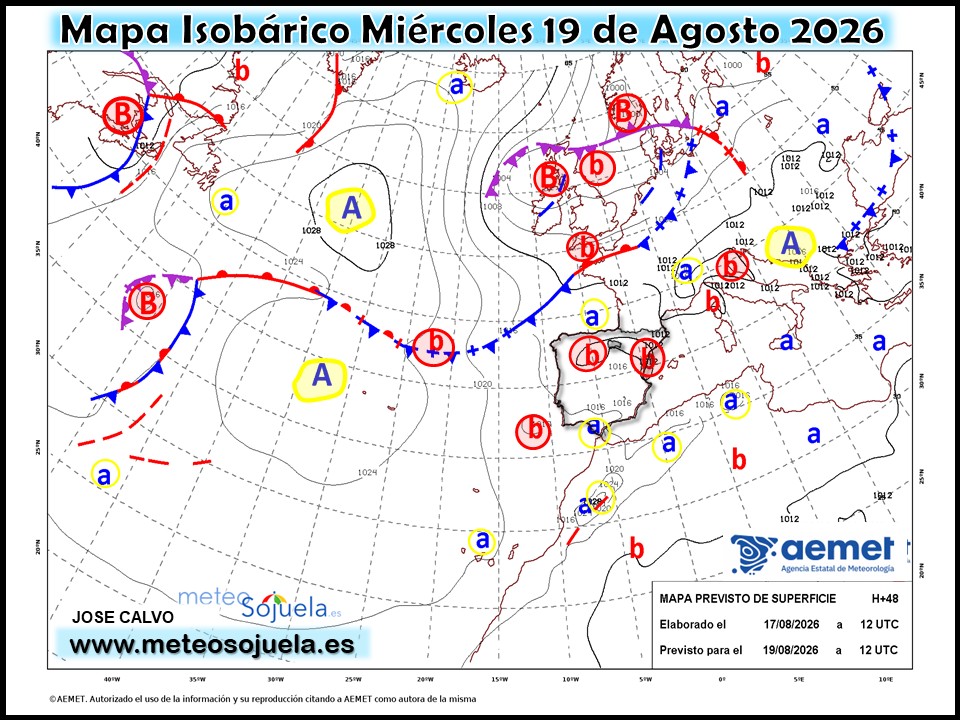 Mapa Isobárico La Rioja. Meteosojuela