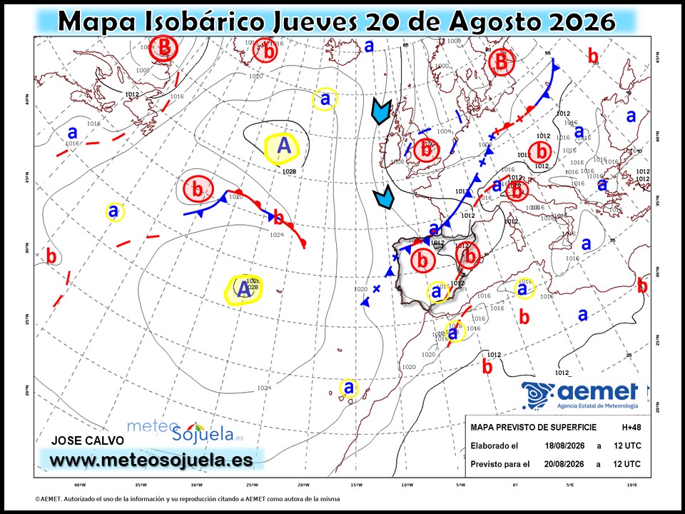 Mapa Isobárico La Rioja. Meteosojuela