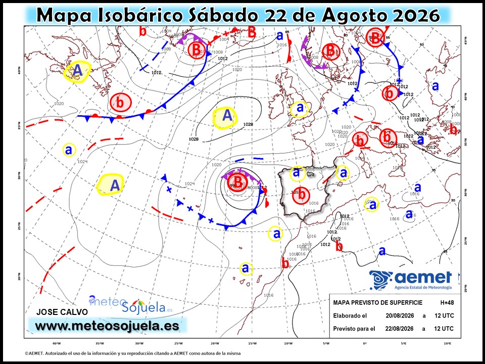 Mapa Isobárico La Rioja. Meteosojuela