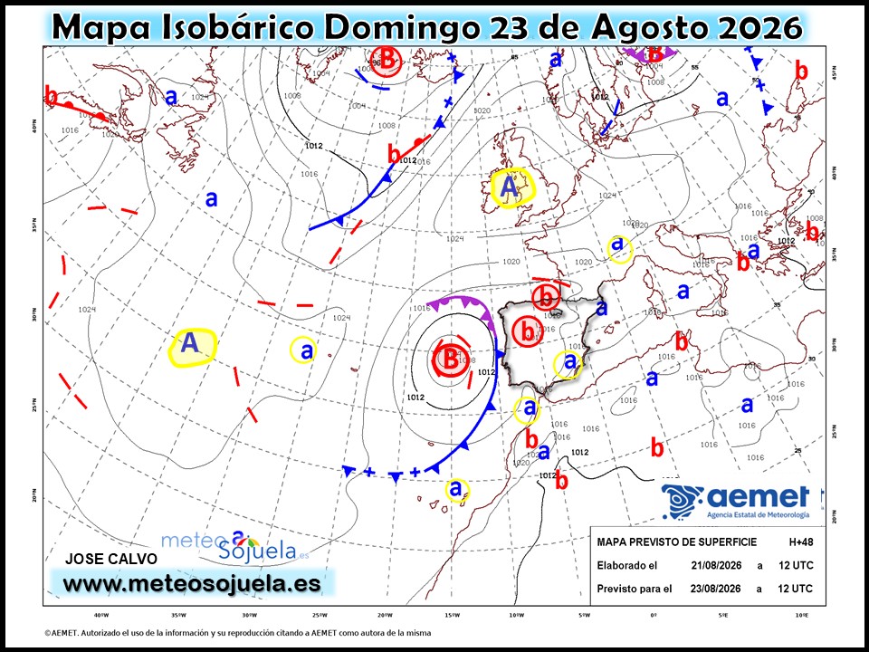 Mapa Isobárico La Rioja. Meteosojuela