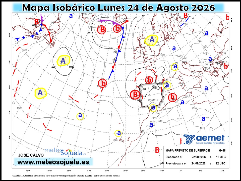Mapa Isobárico La Rioja. Meteosojuela