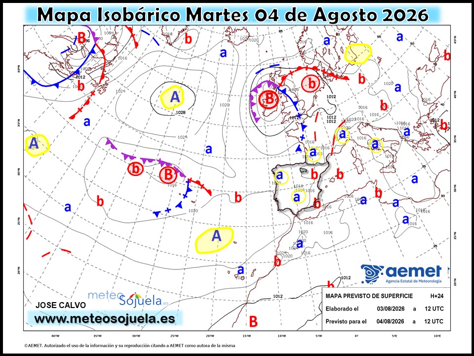Mapa Isobárico La Rioja. Meteosojuela