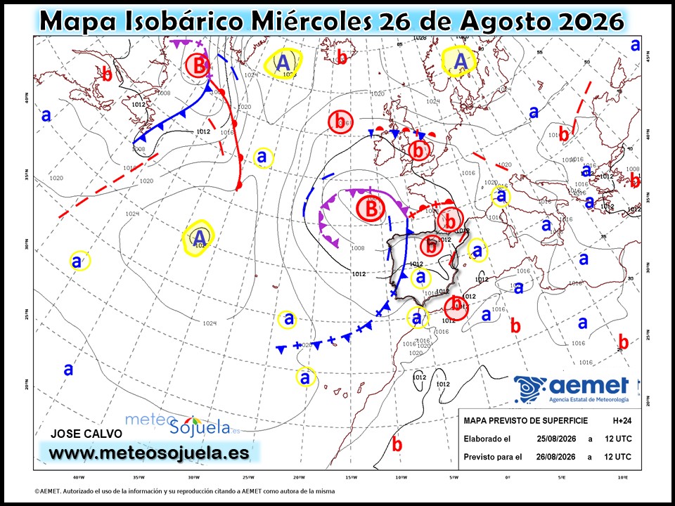 Mapa Isobárico La Rioja. Meteosojuela