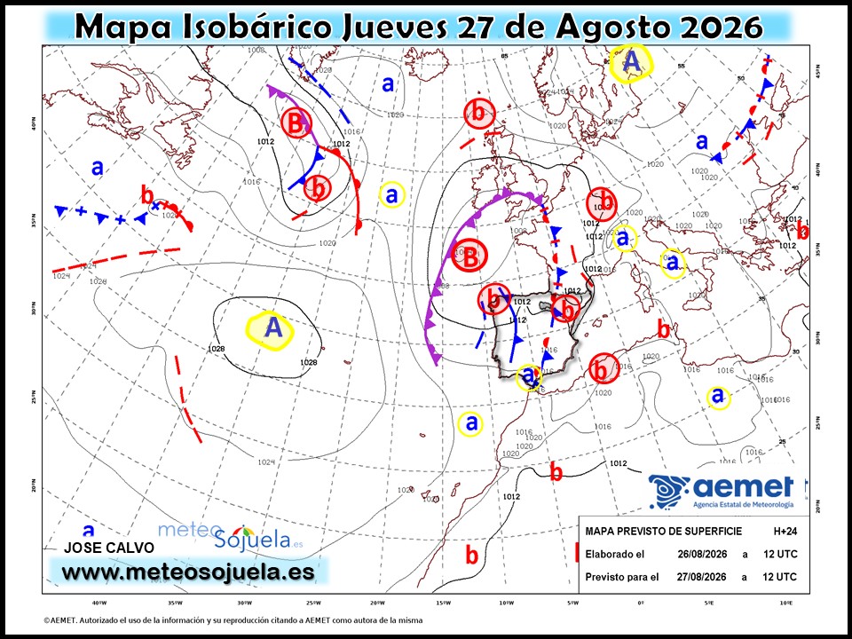 Mapa Isobárico La Rioja. Meteosojuela