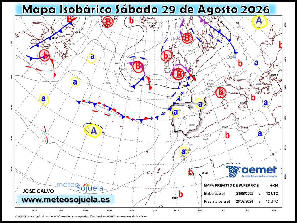 Mapa Isobárico La Rioja. Meteosojuela
