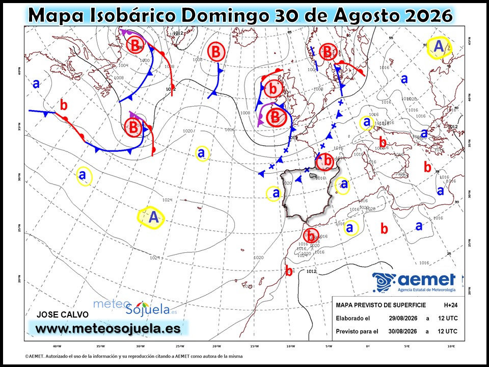 Mapa Isobárico La Rioja. Meteosojuela