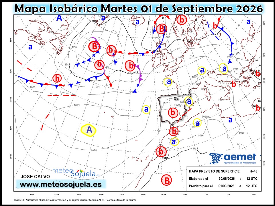 Mapa Isobárico La Rioja. Meteosojuela