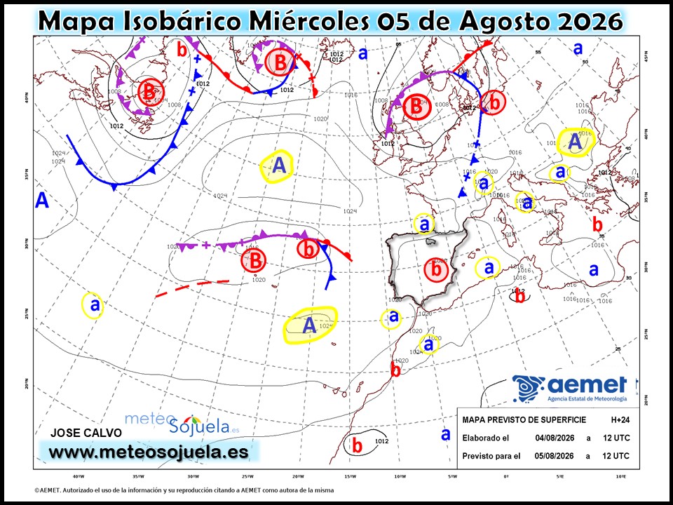 Mapa Isobárico La Rioja. Meteosojuela