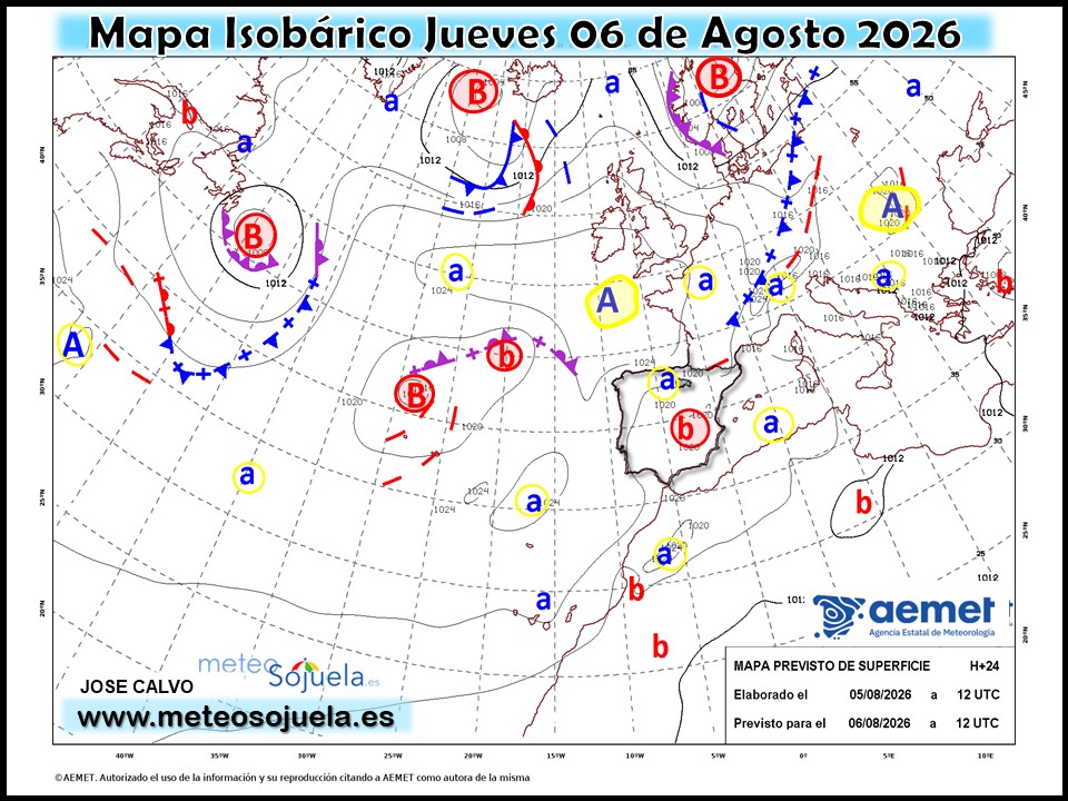 Mapa Isobárico La Rioja. Meteosojuela
