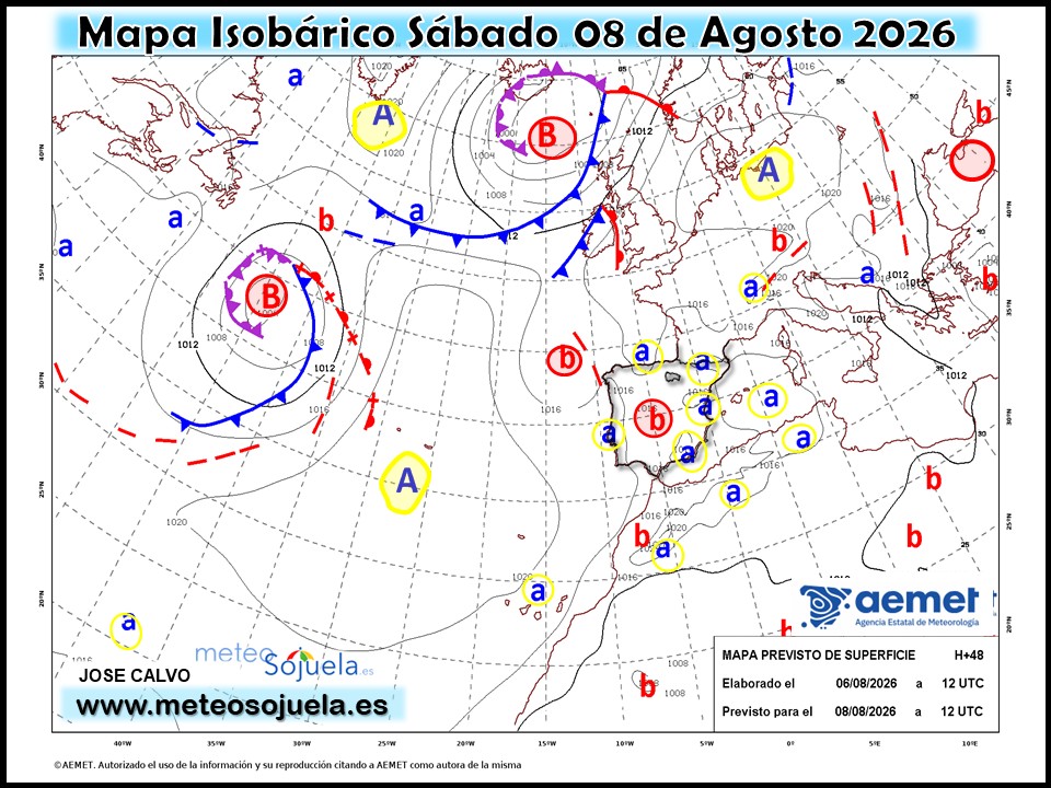 Mapa Isobárico La Rioja. Meteosojuela
