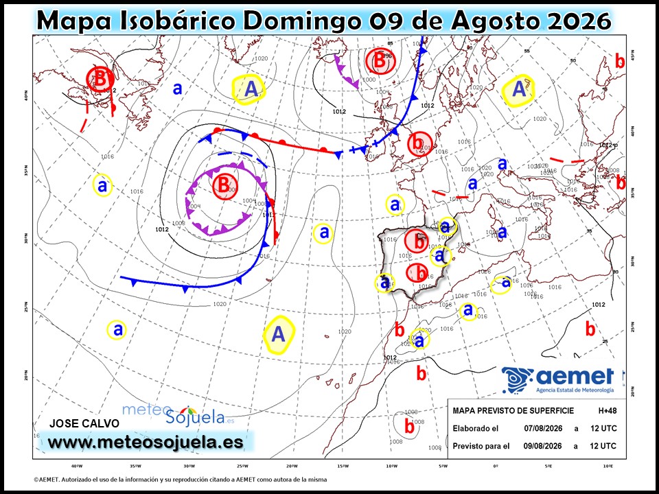 Mapa Isobárico La Rioja. Meteosojuela